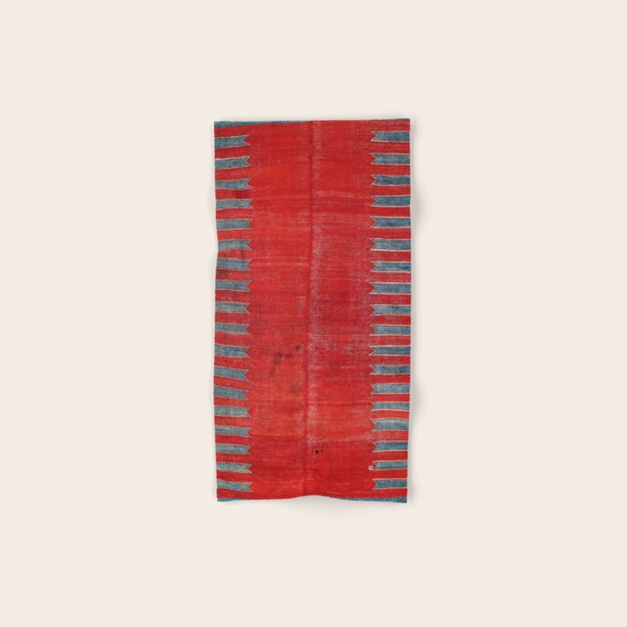 Yürük  Antique Manisa West Anatolian Kilim Print Bath Towel Gallery Image 1