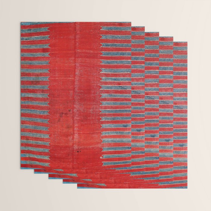 Yürük  Antique Manisa West Anatolian Kilim Print Wrapping Paper Gallery Image 3