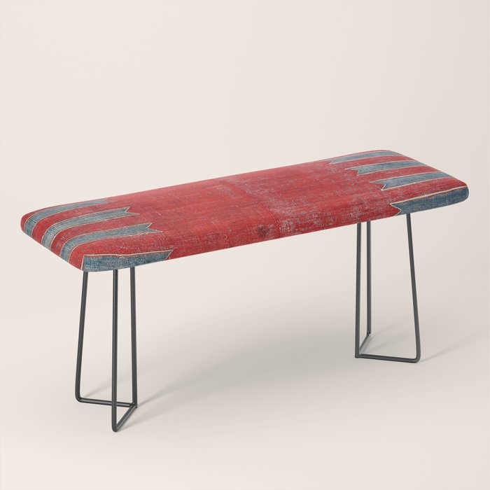 Yürük  Antique Manisa West Anatolian Kilim Print Bench Gallery Image 1