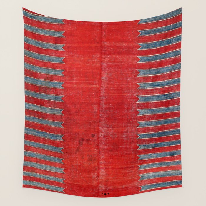 Yürük  Antique Manisa West Anatolian Kilim Print Wall Tapestry Gallery Image 1