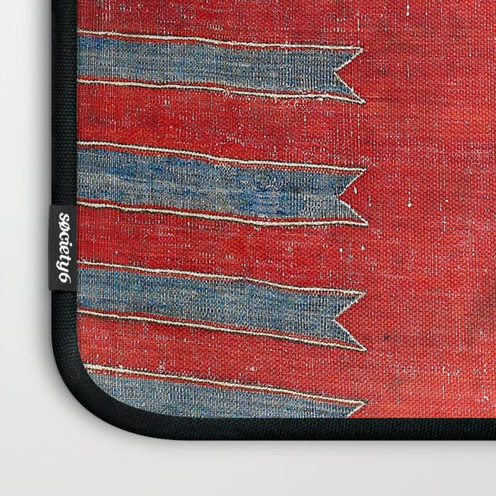 Yürük  Antique Manisa West Anatolian Kilim Print Laptop Sleeve Gallery Image 3