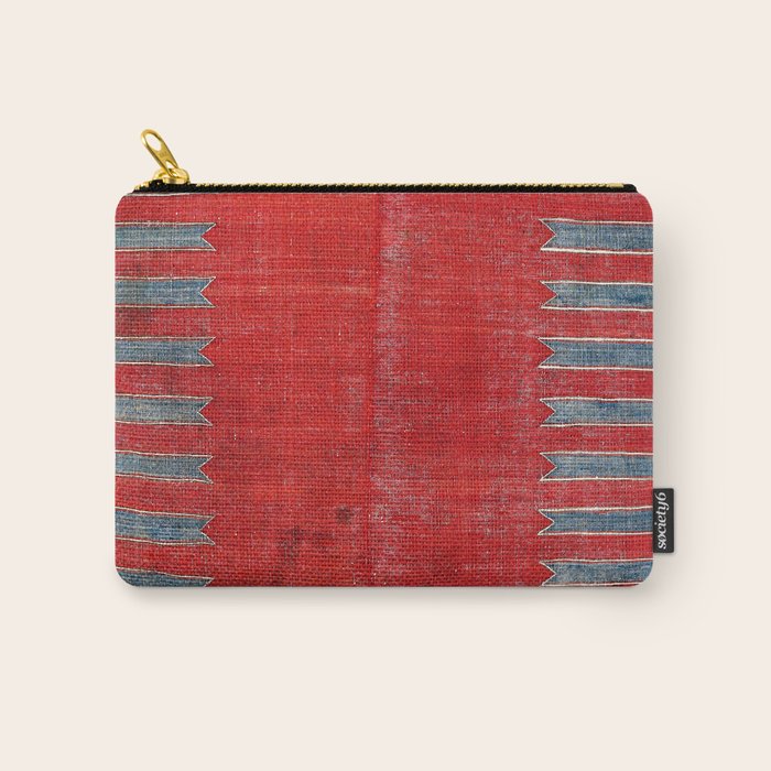 Yürük  Antique Manisa West Anatolian Kilim Print Carry All Pouch Gallery Image 1