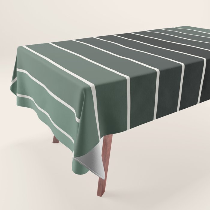 Gradient Arch IV Earthy Green Mid Century Modern Rainbow Tablecloth Gallery Image 1