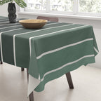 Gradient Arch IV Earthy Green Mid Century Modern Rainbow Tablecloth Gallery Image 3