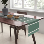 Gradient Arch IV Earthy Green Mid Century Modern Rainbow Table Runner Gallery Image 2