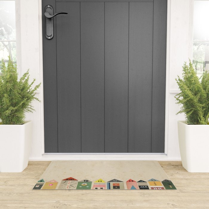 Eclectic Beach Huts Welcome Mat Gallery Image 3