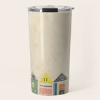 Eclectic Beach Huts Travel Mug Gallery Image 1
