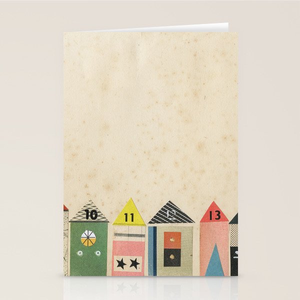 Eclectic Beach Huts Stationery Card Gallery Image 1