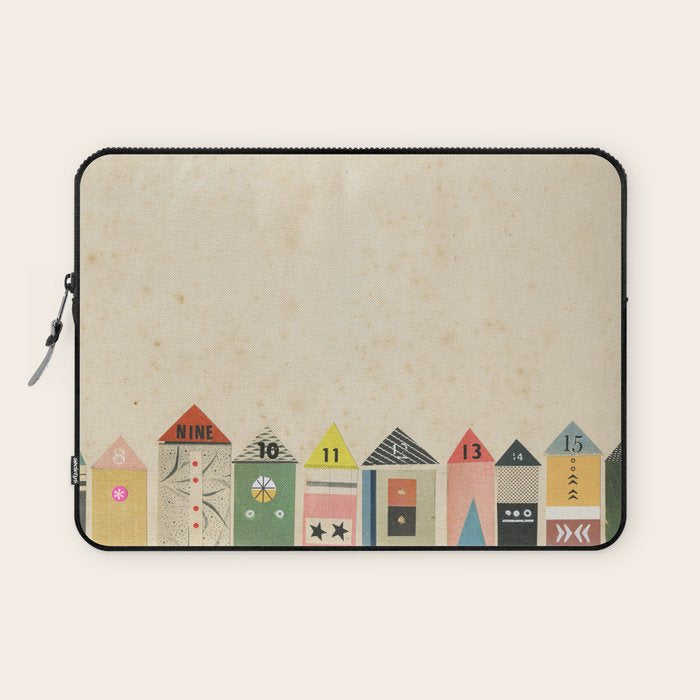 Eclectic Beach Huts Laptop Sleeve Gallery Image 1