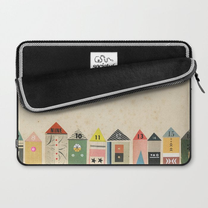 Eclectic Beach Huts Laptop Sleeve Gallery Image 2