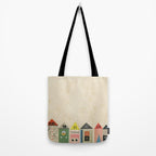 Eclectic Beach Huts Tote Bag Gallery Image 2