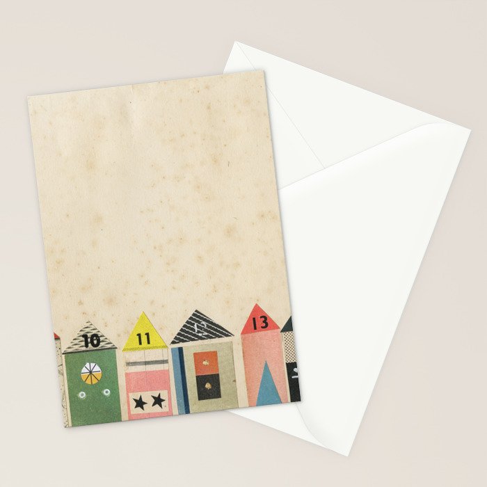 Eclectic Beach Huts Stationery Card Gallery Image 2