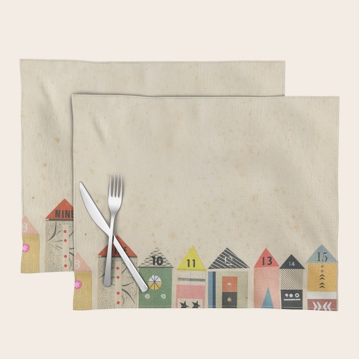 Eclectic Beach Huts Placemat Gallery Image 1