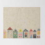 Eclectic Beach Huts Throw Blanket Gallery Image 2