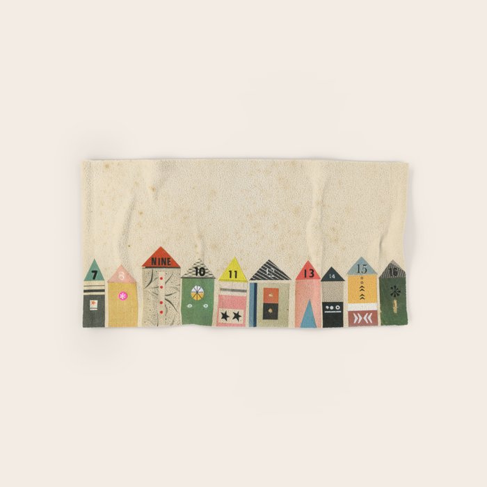 Eclectic Beach Huts Bath Towel Gallery Image 1