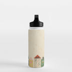 Eclectic Beach Huts Water Bottle Gallery Image 3