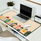 Eclectic Beach Huts Desk Mat Gallery Image 2