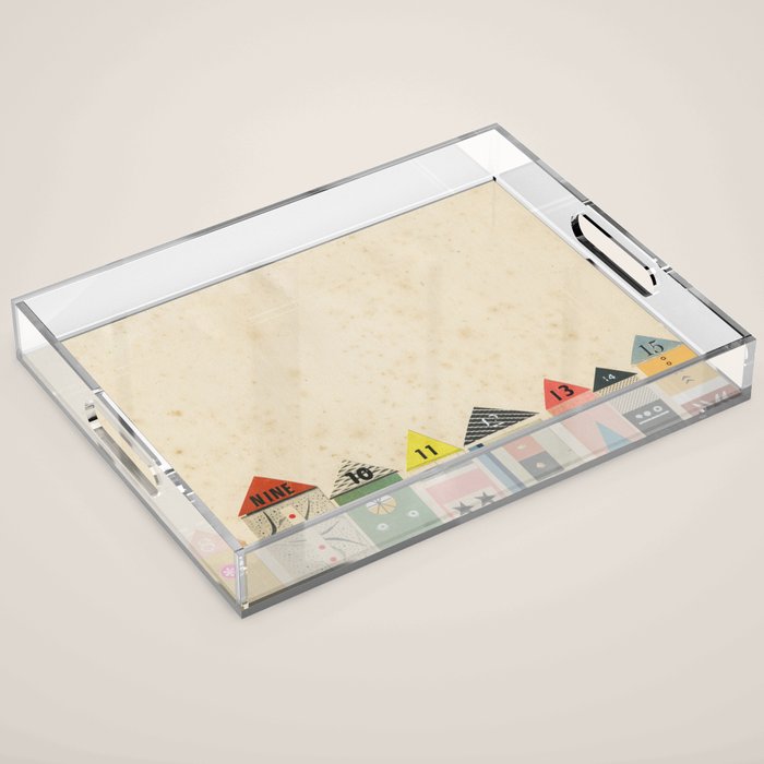 Eclectic Beach Huts Acrylic Tray Gallery Image 1