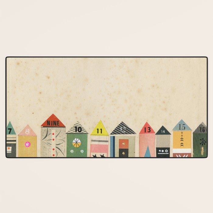 Eclectic Beach Huts Desk Mat Gallery Image 3