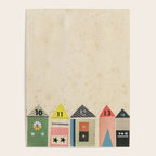 Eclectic Beach Huts Poster Gallery Image 4