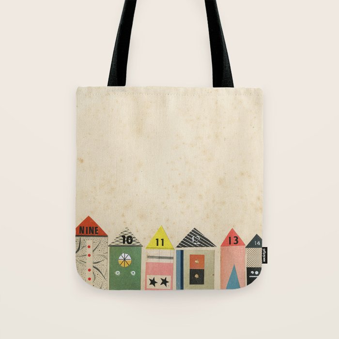 Eclectic Beach Huts Tote Bag Gallery Image 1