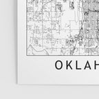 Oklahoma City White Map Poster Gallery Image 3