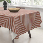 Terracotta Lines Geometric Abstract Minimalist Artwork Tablecloth Gallery Image 3