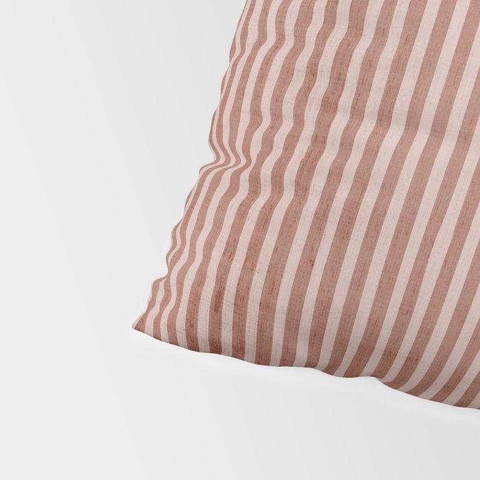 Terracotta Lines Geometric Abstract Minimalist Artwork Pillow Sham Gallery Image 4
