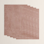 Terracotta Lines Geometric Abstract Minimalist Artwork Wrapping Paper Gallery Image 3