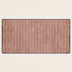 Terracotta Lines Geometric Abstract Minimalist Artwork Desk Mat Gallery Image 3