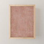 Terracotta Lines Geometric Abstract Minimalist Artwork Mini Art Print Gallery Image 1