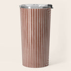 Terracotta Lines Geometric Abstract Minimalist Artwork Travel Mug Gallery Image 2