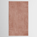 Terracotta Lines Geometric Abstract Minimalist Artwork Tablecloth Gallery Image 2
