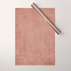 Terracotta Lines Geometric Abstract Minimalist Artwork Wrapping Paper Gallery Image 1