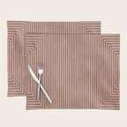 Terracotta Lines Geometric Abstract Minimalist Artwork Placemat Gallery Image 1