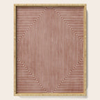 Terracotta Lines Geometric Abstract Minimalist Artwork Serving Tray Gallery Image 1
