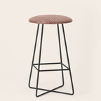 Terracotta Lines Geometric Abstract Minimalist Artwork Stool Gallery Image 1