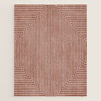 Terracotta Lines Geometric Abstract Minimalist Artwork Jigsaw Puzzle Gallery Image 1