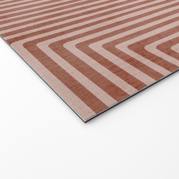 Terracotta Lines Geometric Abstract Minimalist Artwork Welcome Mat Gallery Image 2