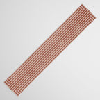 Terracotta Lines Geometric Abstract Minimalist Artwork Table Runner Gallery Image 3