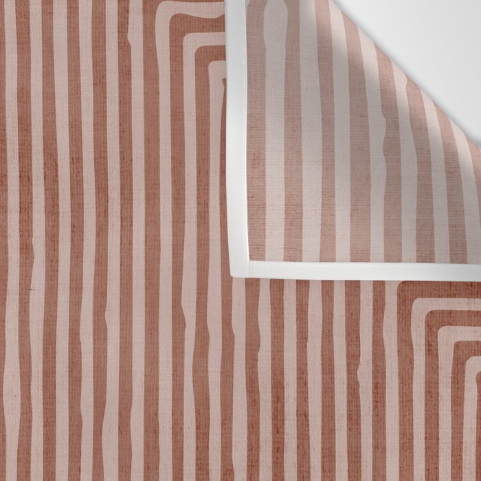 Terracotta Lines Geometric Abstract Minimalist Artwork Wall Tapestry Gallery Image 3