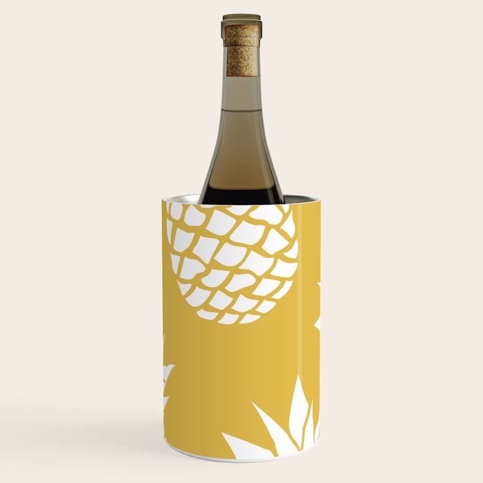 Tropical, Pineapples, Navy Blue ad White Wine Chiller Gallery Image 3