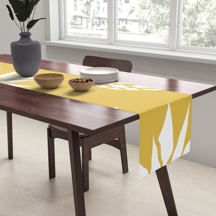 Tropical, Pineapples, Navy Blue ad White Table Runner Gallery Image 2