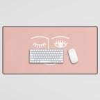 Wink (Pink) Desk Mat Gallery Image 1