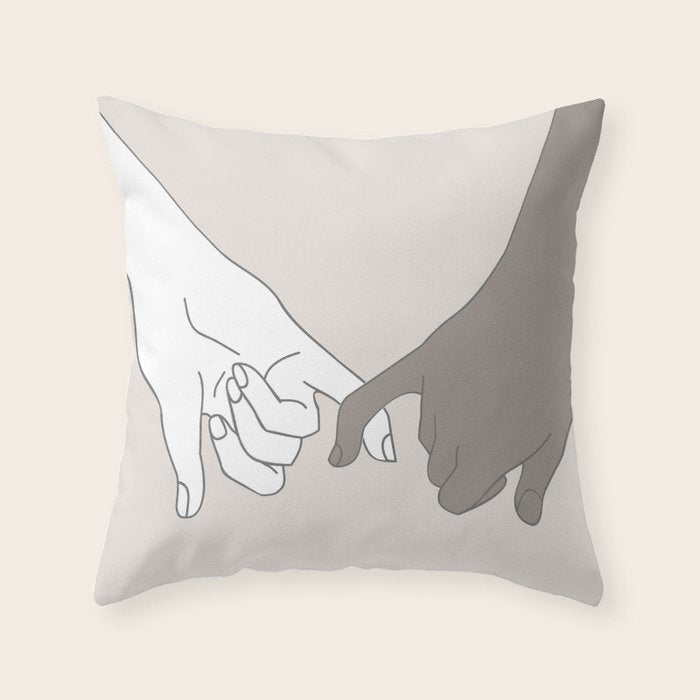 Pinky Promise 4 Throw Pillow Gallery Image 1