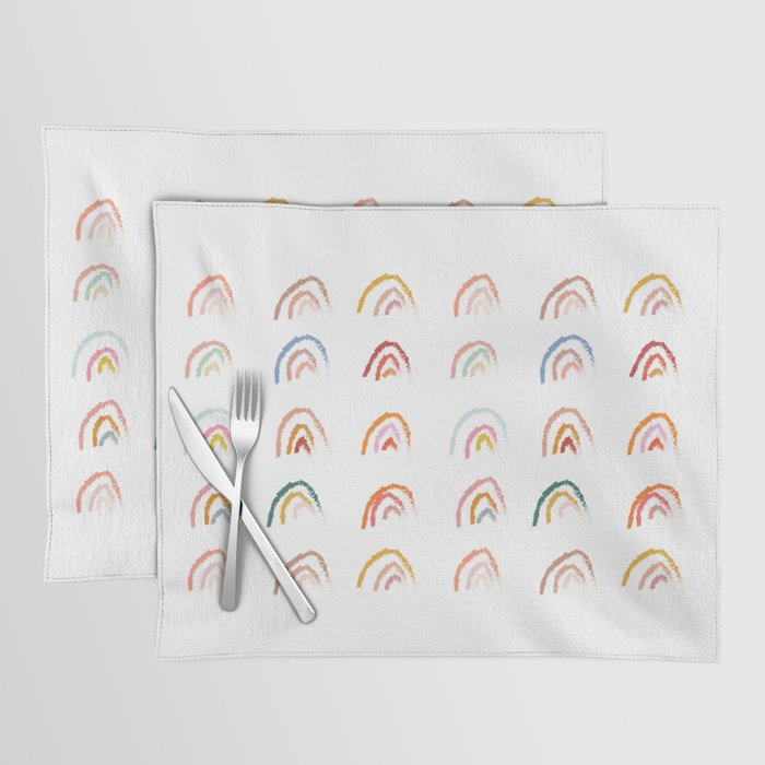Pastel Rainbows Placemat Gallery Image 1