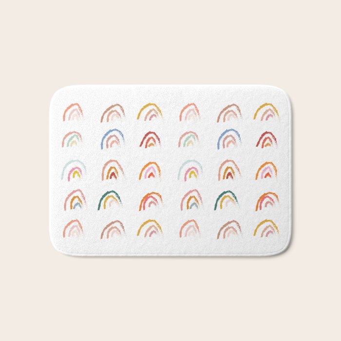 Pastel Rainbows Bath Mat Gallery Image 1