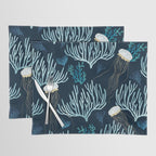 Jellyfish and Coral-Navy Placemat Gallery Image 1