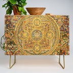 Buddhist Gold Avalokiteshvara Mandala Thangka Credenza Gallery Image 1