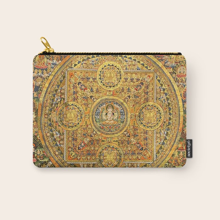 Buddhist Gold Avalokiteshvara Mandala Thangka Carry All Pouch Gallery Image 1